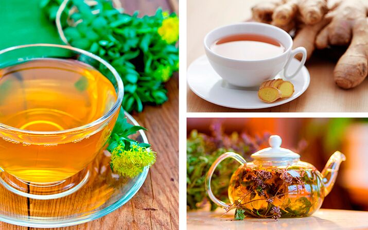 Rhodiola, ginger and thyme flavored teas that increase male sexual potency